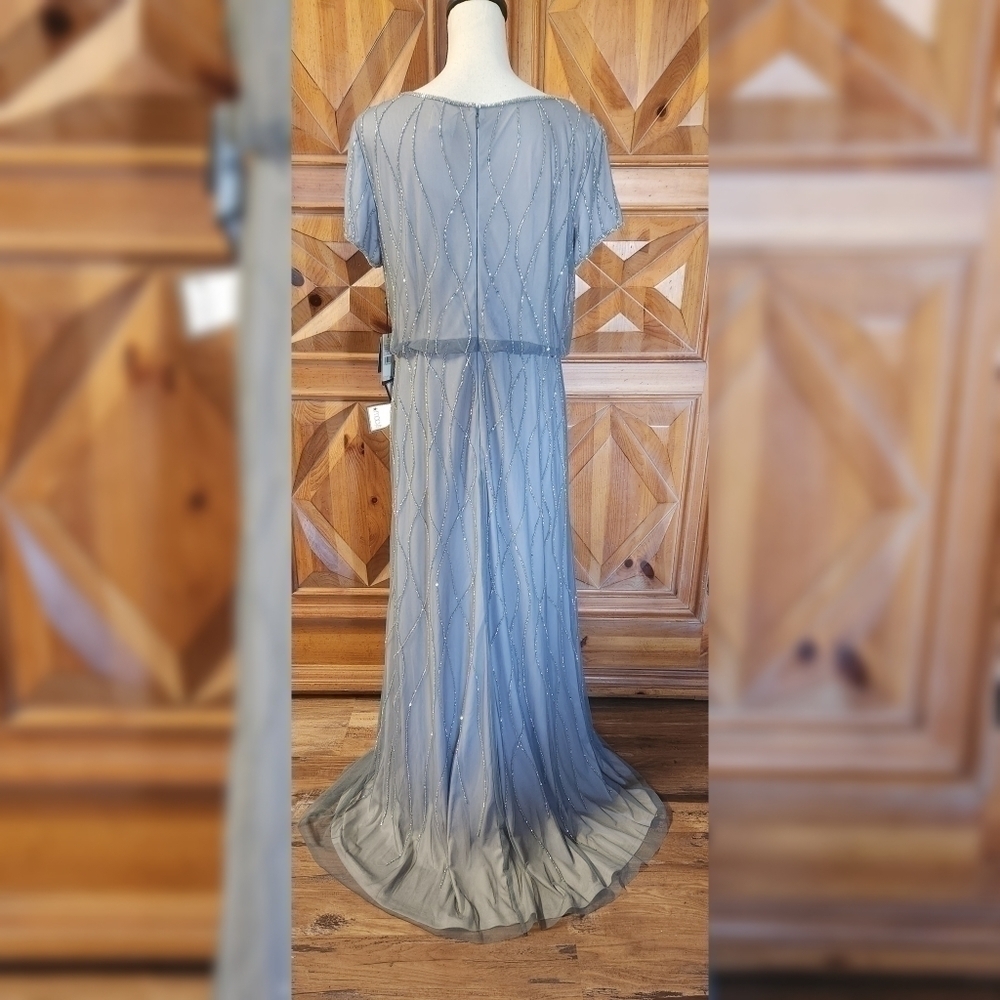 Adrianna Papell Evening Dress Sz 14 - Picture 6 of 11